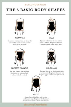 the concept wardrobe | the concept wardrobe | Finding your body shape(s) can help you create a more balanced silhouette with your outfits. That's why the second step of wardrobe planning is a detailed guide to determining your shape and how to dress it. Click to read more about body shapes for your capsule wardrobe. T Shape Body Outfit, Catwoman Body Type, Rectangle Body Shape Reference, Body Types Clothing Guide, Body Shape Rectangle, How To Know Your Body Type Shape, Lithe Body Type Woman, Body Shapes Women Charts, Body Shape Fashion Guide