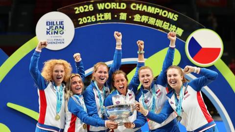 Czech Republic celebrate winning the Billie Jean King Cup