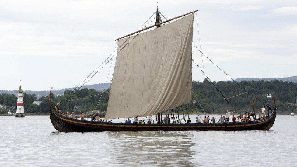 Replica of a Viking boat