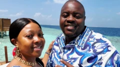 Wicknell Chivayo and im wife smiling