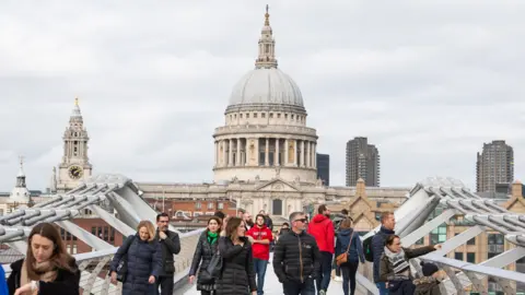 PA Media Millennium Bridge, 13 March 2020