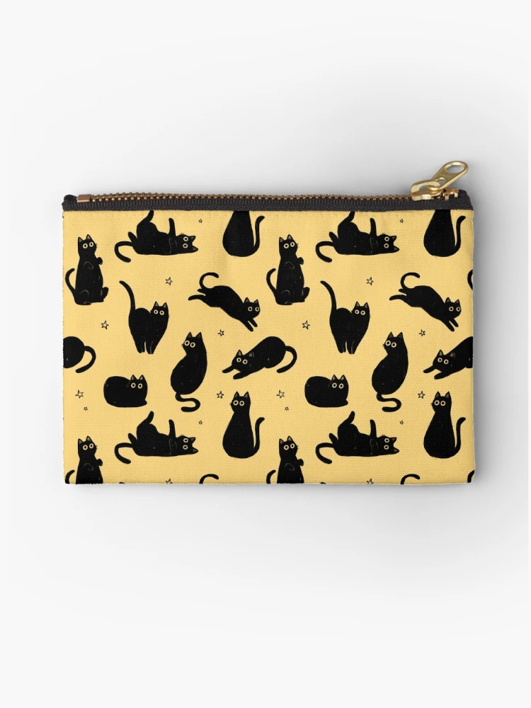 Imagen 1 de 4, Bolsos de mano con la obra patrón de gato negro, diseñada y vendida por deboracabral.