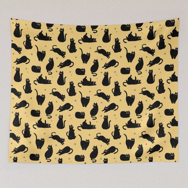 Item preview, patrón de gato negro designed and sold by deboracabral.
