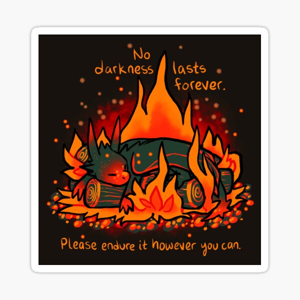 Aperçu de l'œuvre "No Darkness Dours Forever" Dragon de feu de camp créée et vendue par thelatestkate.