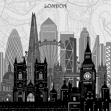 Artwork thumbnail, london skyline by BekimART2