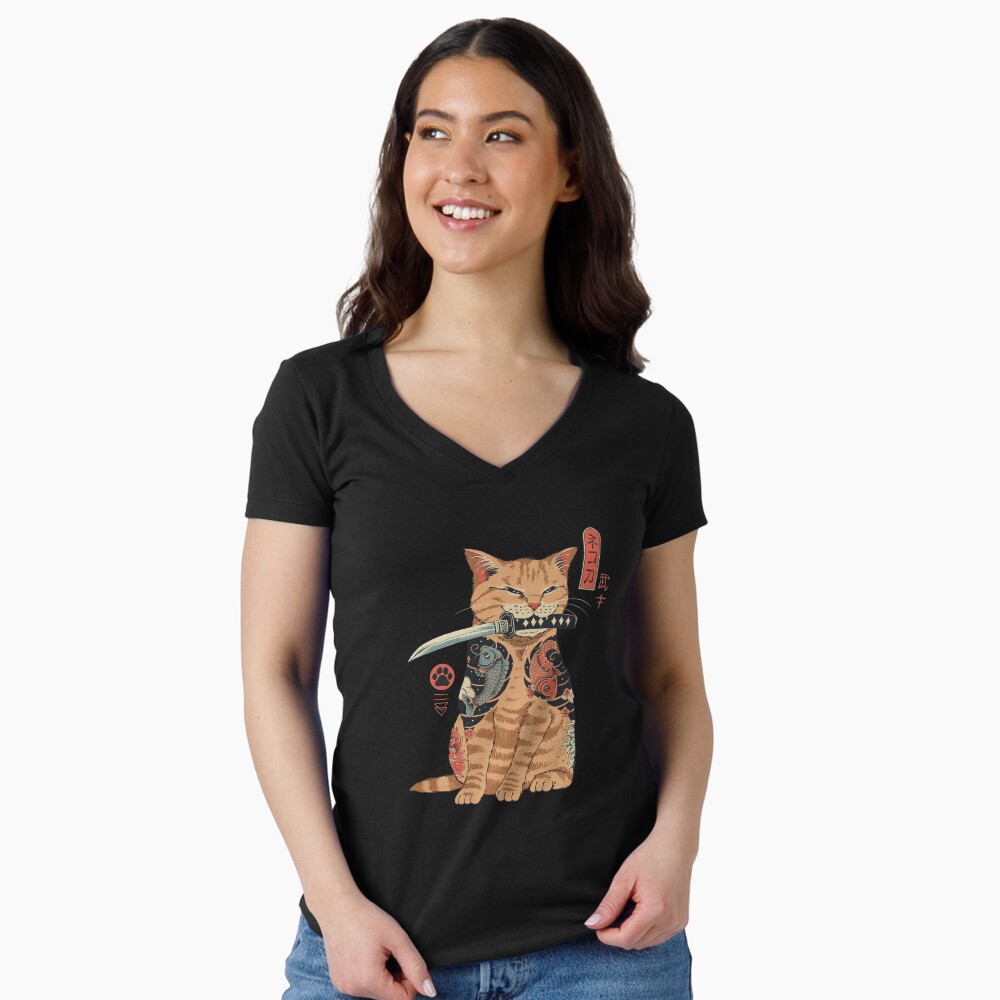 Vista previa del artículo con la obra «Camiseta entallada de cuello en V», diseñado y vendido por vincenttrinidad.