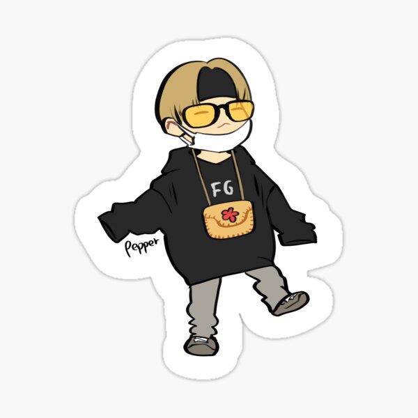 Item preview, Yoongi en bon voyage lindo arte chibi designed and sold by BtsArmyStuff.