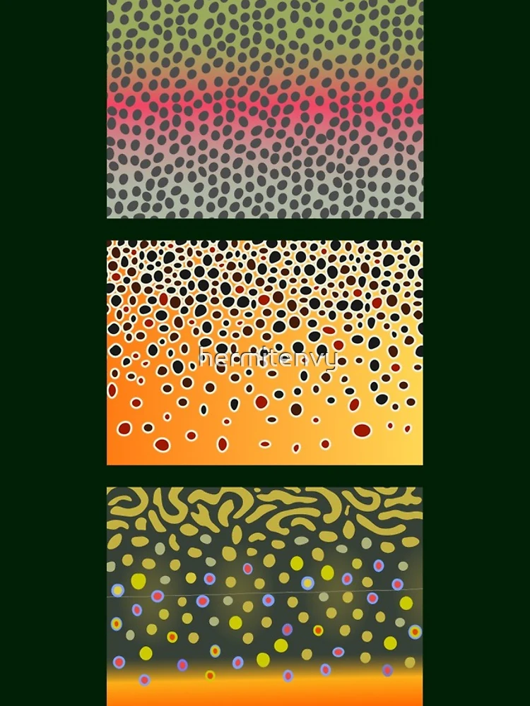 Thumbnail 4 of 4, iPhone Case, The Trout Trinity designed and sold by hermitenvy.