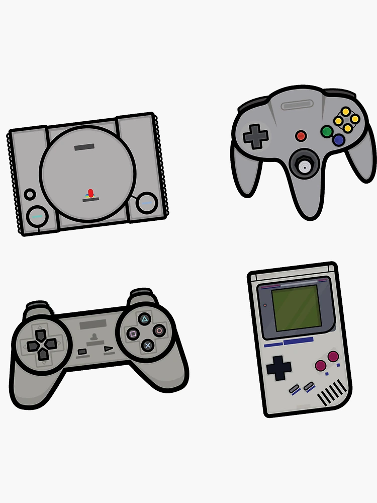 Thumbnail 3 of 3, Sticker, Old School Gaming designed and sold by FanStickers-.