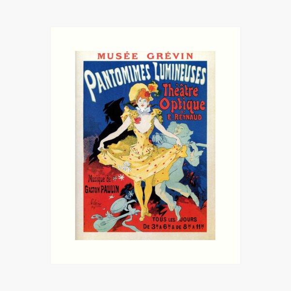 Aperçu de l'œuvre Histoire du cinéma vintage Art nouveau français Jules Cheret créée et vendue par aapshop.