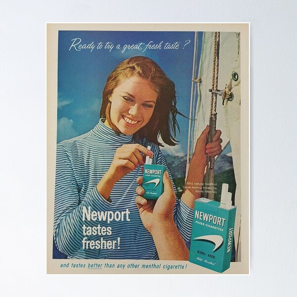 Item preview, ¡Newport tiene un sabor más fresco! Anuncio de cigarrillos Newport designed and sold by heymate.