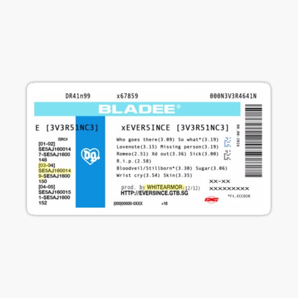 Aperçu de l'œuvre bladee eversince ticket créée et vendue par shinikaru.