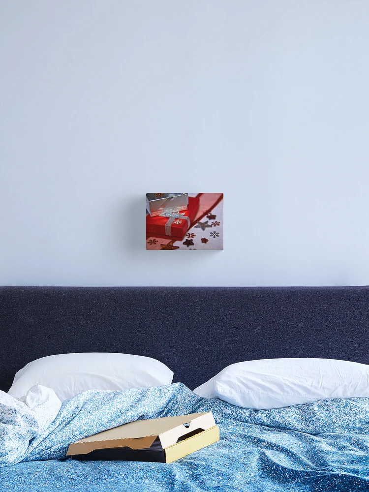 Thumbnail 2 of 3, Canvas Print, Red Xmas Stars designed and sold by Denise Abé.
