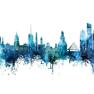 Aperçu de l'œuvre Buenos Aires Argentina Skyline de ArtPrints