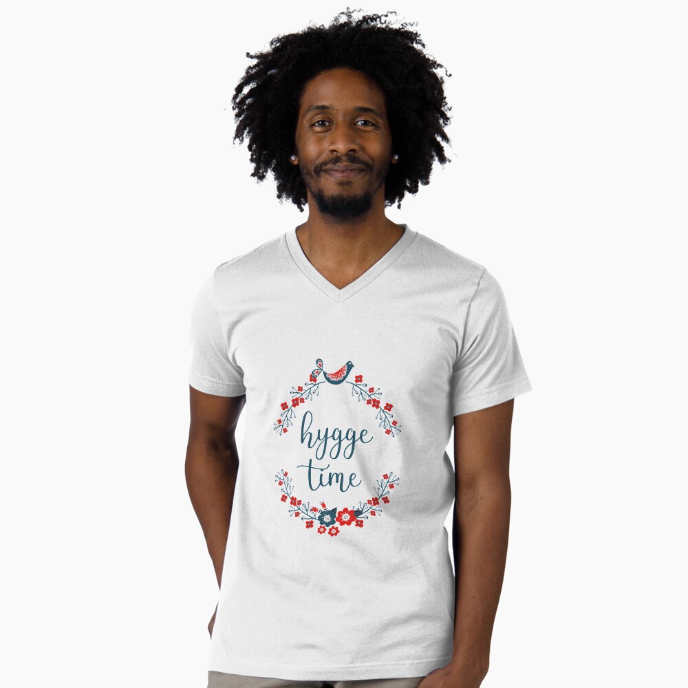 Vista previa del artículo con la obra «Camiseta de cuello en V», diseñado y vendido por linume.