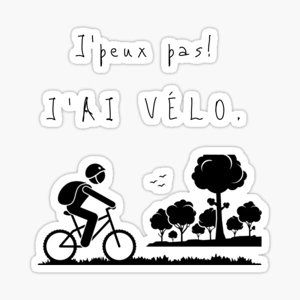 Aperçu de l'œuvre J'peux pas, j'ai vélo créée et vendue par ZAMSHOP972.
