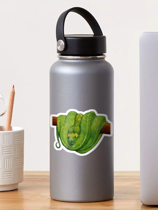 Thumbnail 1 of 3, Sticker, Green Tree Python designed and sold by TimJeffsArt.