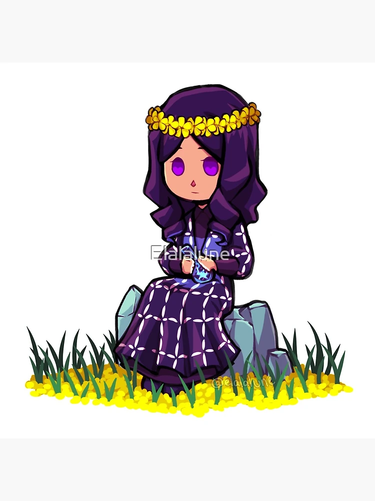 Thumbnail 5 of 5, Acrylic Block, Flower crown yennefer designed and sold by Elalalune.