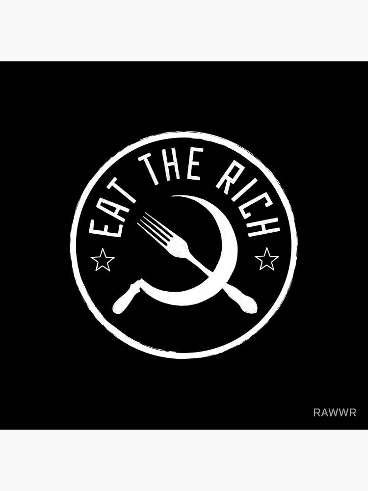 Imagen 3 de 3, Chapa con la obra Come a los ricos, diseñada y vendida por RAWWR.