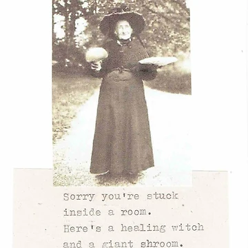Artwork thumbnail, Healing Witch Get Well Card by BlueSpecsStudio