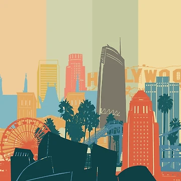 Artwork thumbnail, los angeles skyline by BekimART2