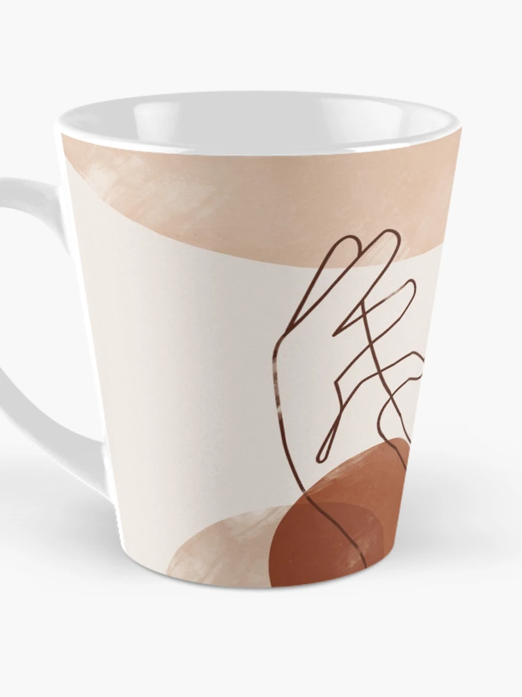 Thumbnail 3 of 4, Coffee Mug, Abstract Face Line Art designed and sold by AluraHome.