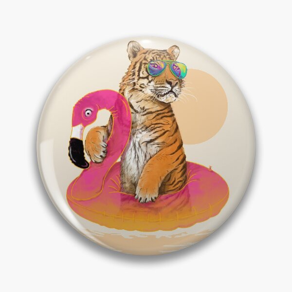 Item preview, Relajándose, flamenco tigre designed and sold by 38Sunsets.