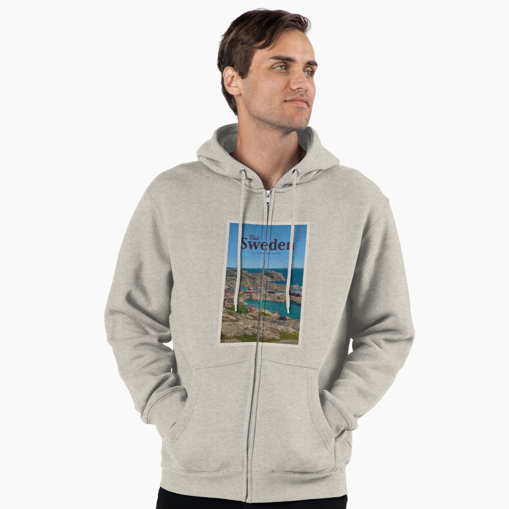 Vista previa del artículo con la obra «Sudadera con capucha y cremallera», diseñado y vendido por Mercury Club.