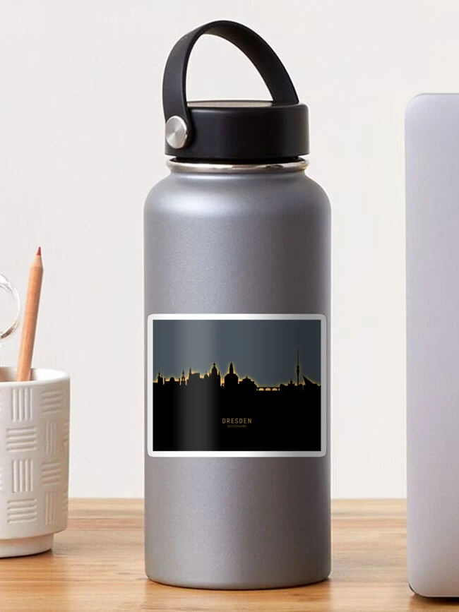 Thumbnail 1 of 3, Sticker, Dresden Germany Skyline designed and sold by ArtPrints.
