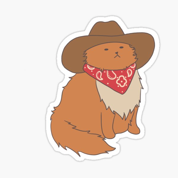 Item preview, gato vaquero designed and sold by derpdoggreta.