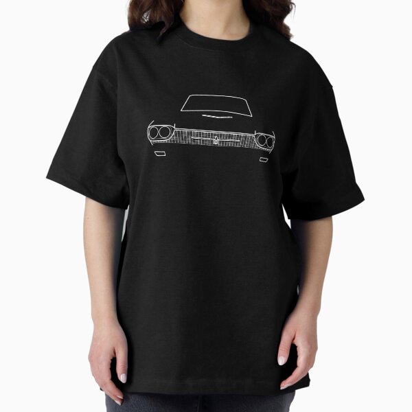 Artikelvorschau, 1966 Ford Thunderbird Oldtimer-Umrissgrafik (weiß) entworfen und verkauft von soitwouldseem.
