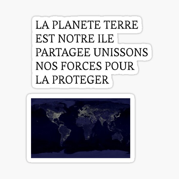 Aperçu de l'œuvre T-Shirt la planète terre est notre ile partagée unissons nos forces pour la protéger créée et vendue par Axel20.