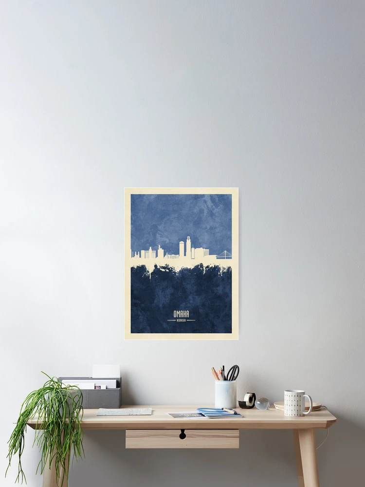 Aperçu 2 sur 3. Poster avec l'œuvre Omaha Nebraska Skyline créée et vendue par ArtPrints.