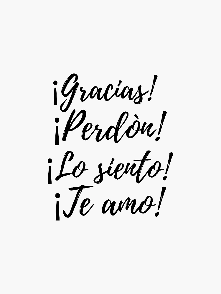 Imagen 3 de 3, Pegatina con la obra Gracias, perdón, lo siento, te amo, diseñada y vendida por Amar4Ser.