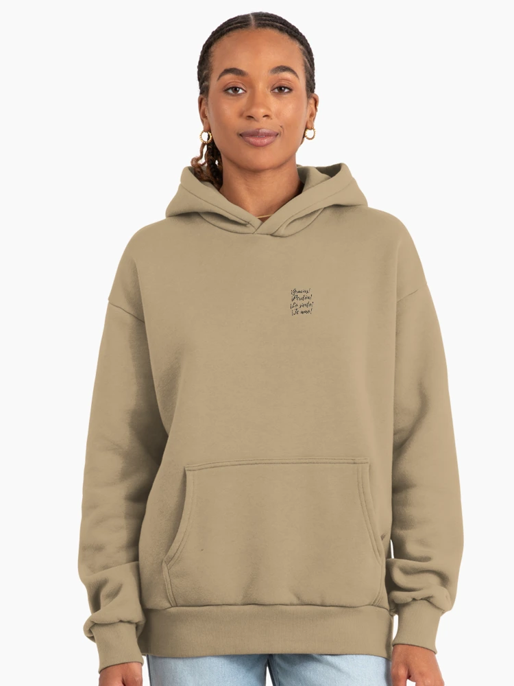Imagen 3 de 6, Sudadera con capucha oversize prémium con la obra Gracias, perdón, lo siento, te amo, diseñada y vendida por Amar4Ser.