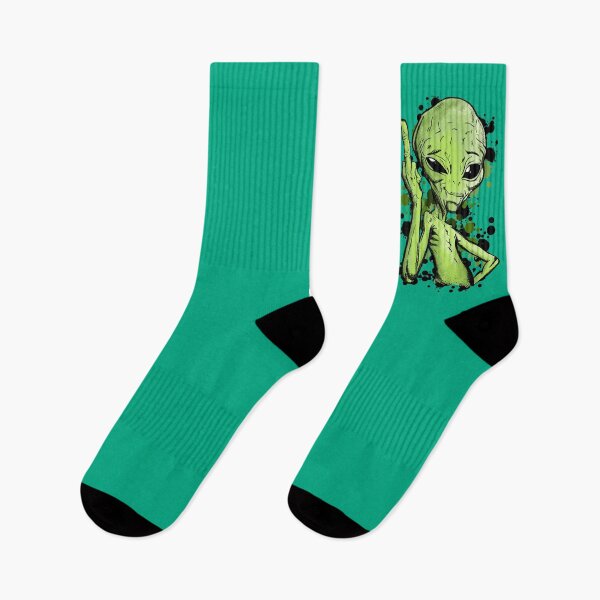 Item preview, Alien middle finger Fuck Off illustration designed and sold by RAWWR.