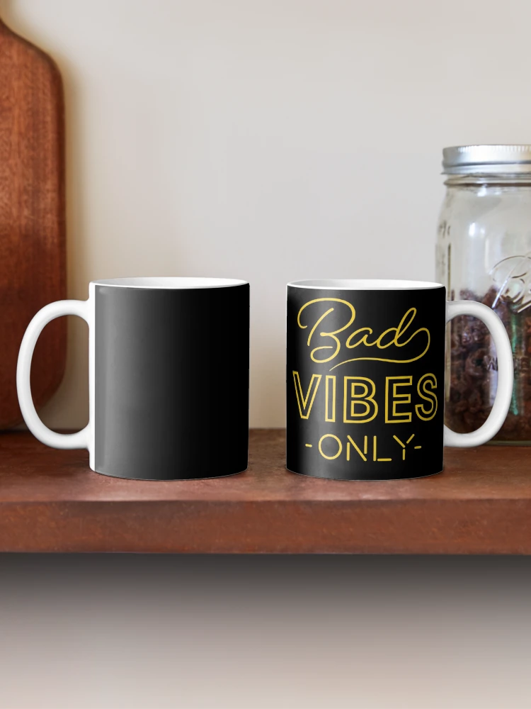 Thumbnail 2 of 6, Coffee Mug, Bad Vibes Only - Yellow designed and sold by consolecadet.