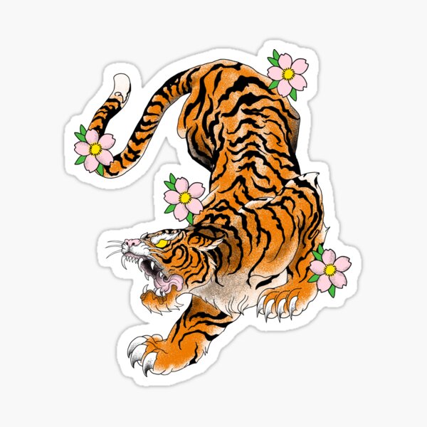 Artikelvorschau, Tiger Japan alte Schule entworfen und verkauft von cat poe.