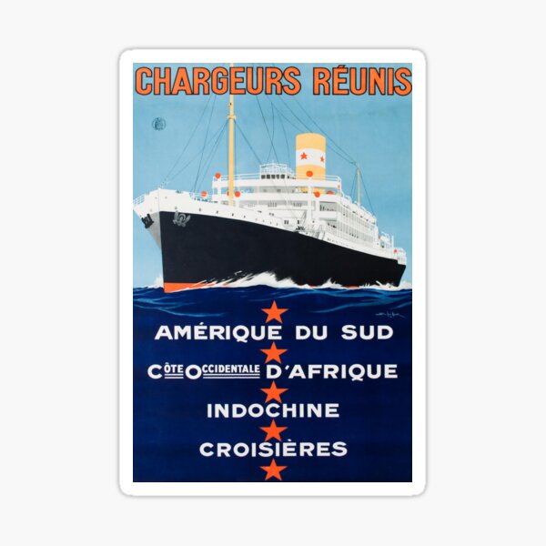 Aperçu de l'œuvre Chargeurs Reunis affiche vintage créée et vendue par stickart-marek.