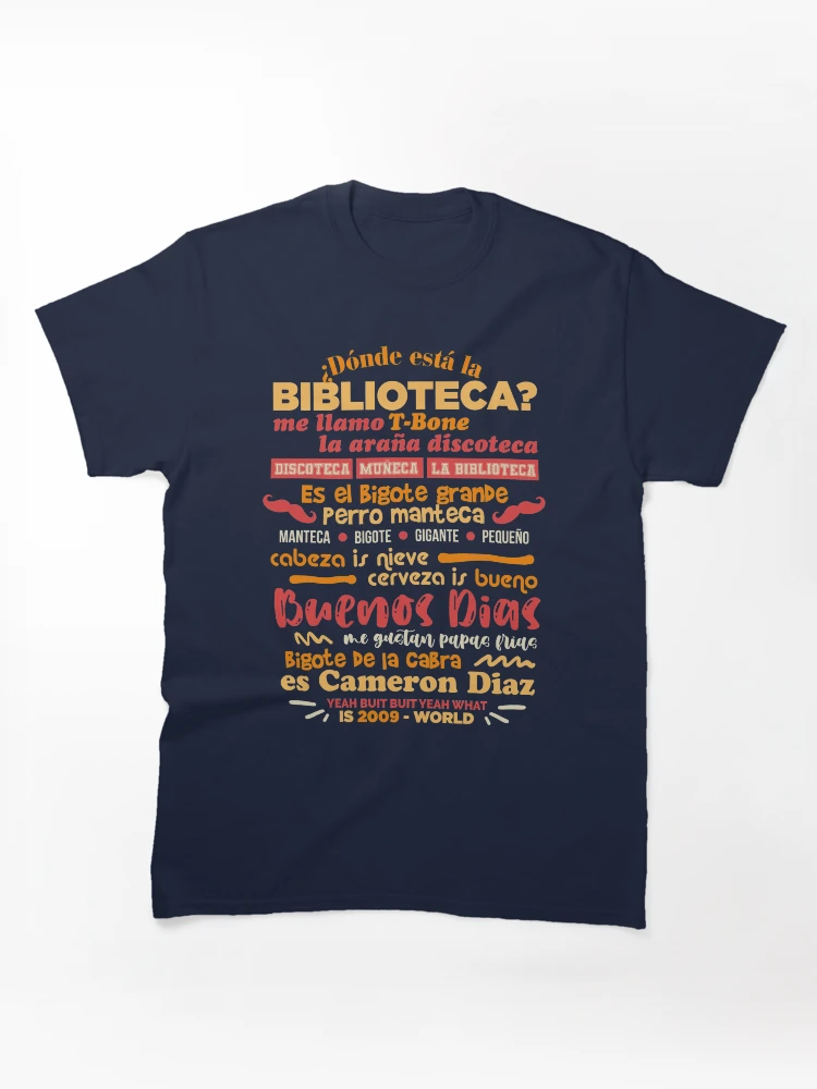 Imagen 1 de 7, Camiseta clásica con la obra The Bibliotecas Rap, diseñada y vendida por Retro-Freak.