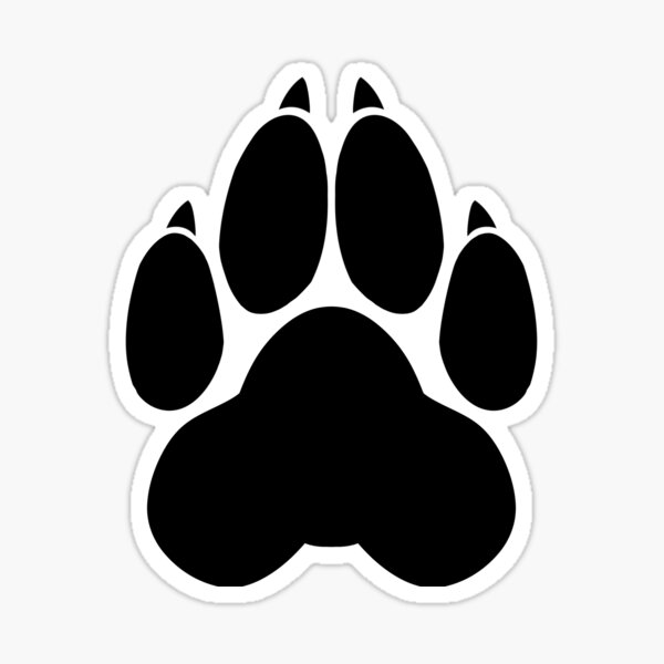 Artikelvorschau, Wolfspfotenabdruck entworfen und verkauft von 8Bit-Paws.
