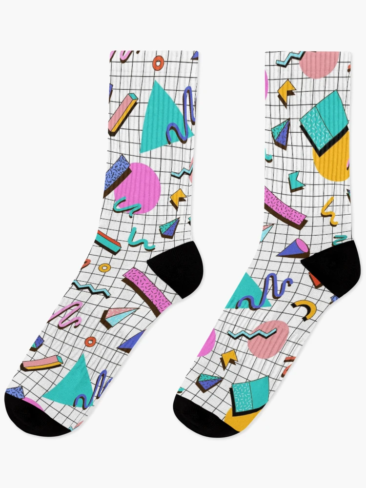Thumbnail 1 of 5, Socks, Funky 80s eighties Memphis Pattern Design designed and sold by SoNifty.