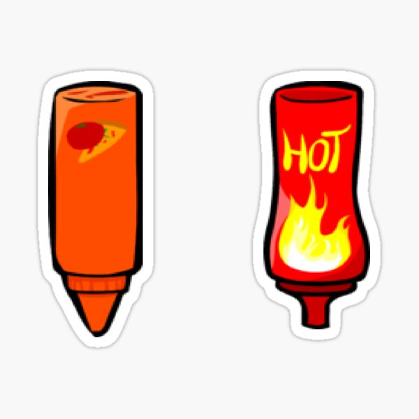 Item preview, Club Penguin Pizzería Pizzatron 3000 Salsa de pizza y salsa picante designed and sold by aarcadia.