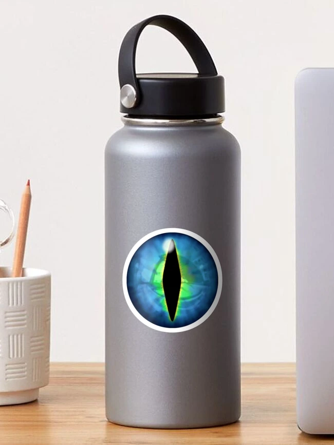 Thumbnail 1 of 3, Sticker, Blue Dragon Eye designed and sold by Packrat.