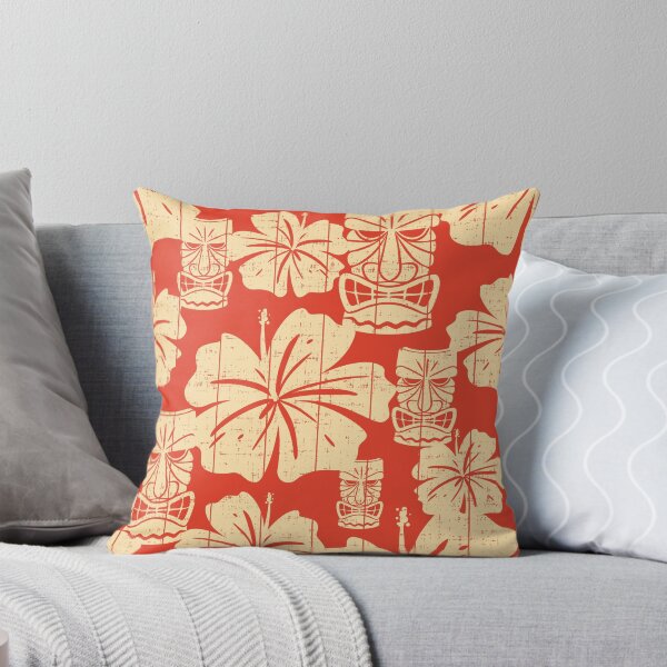Item preview, Hawaiian Tiki Pattern on Red designed and sold by Lori-Goree.