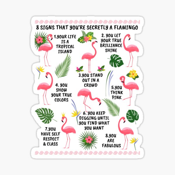 Item preview, Eight Signs That You Are Secretly a Flamingo Crazy Flamingo Lady Funny Novelty Flamingo Gifts For Women designed and sold by neotrend.
