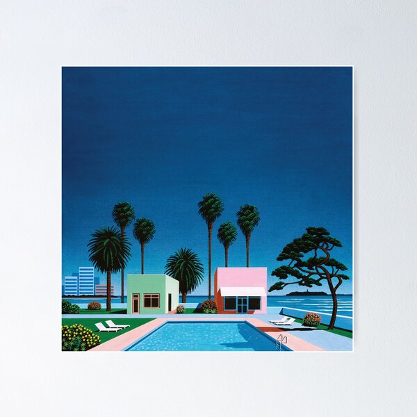 Item preview, Hiroshi Nagai Art Print Poster Vaporwave Estética Wallpaper Camiseta designed and sold by coolhiphoptees.