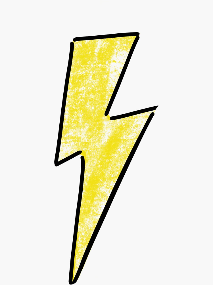 Thumbnail 3 of 3, Sticker, lightning bolt designed and sold by emilyjlawrence.