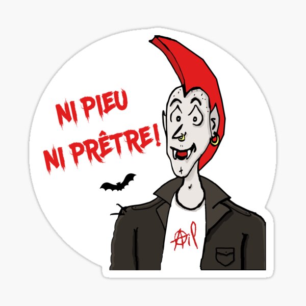 Artikelvorschau, DRACULA PUNK NOR PIEU NOR PRIEST! ANARCHIE! entworfen und verkauft von francoisville.
