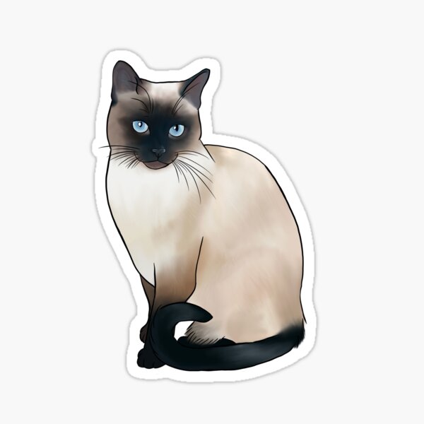 Artikelvorschau, Siamesische Katze entworfen und verkauft von Lilystreet.
